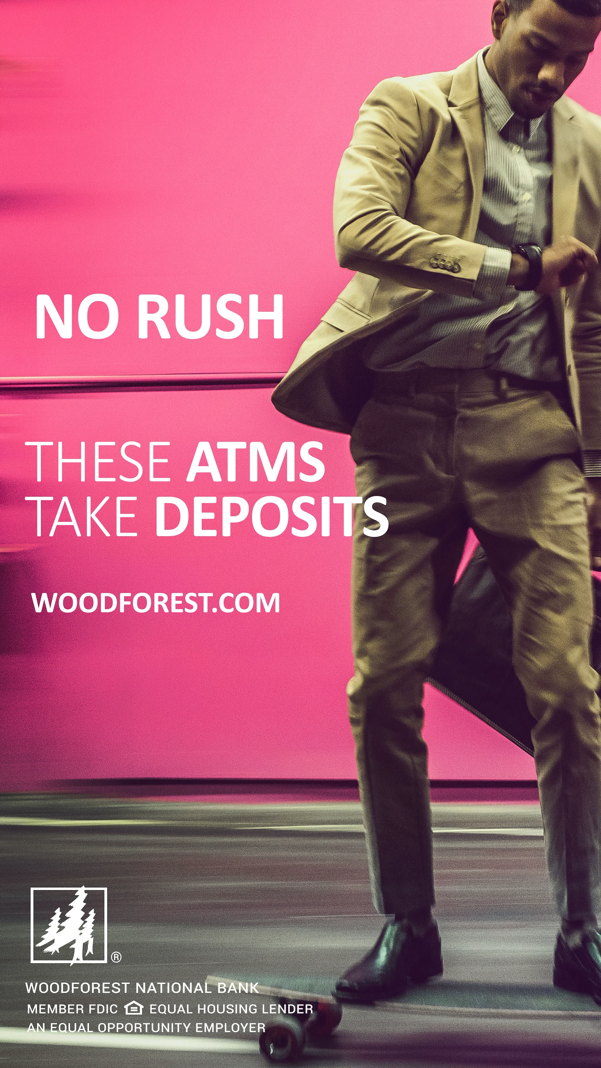In-branch advertising creative promoting ATM deposits