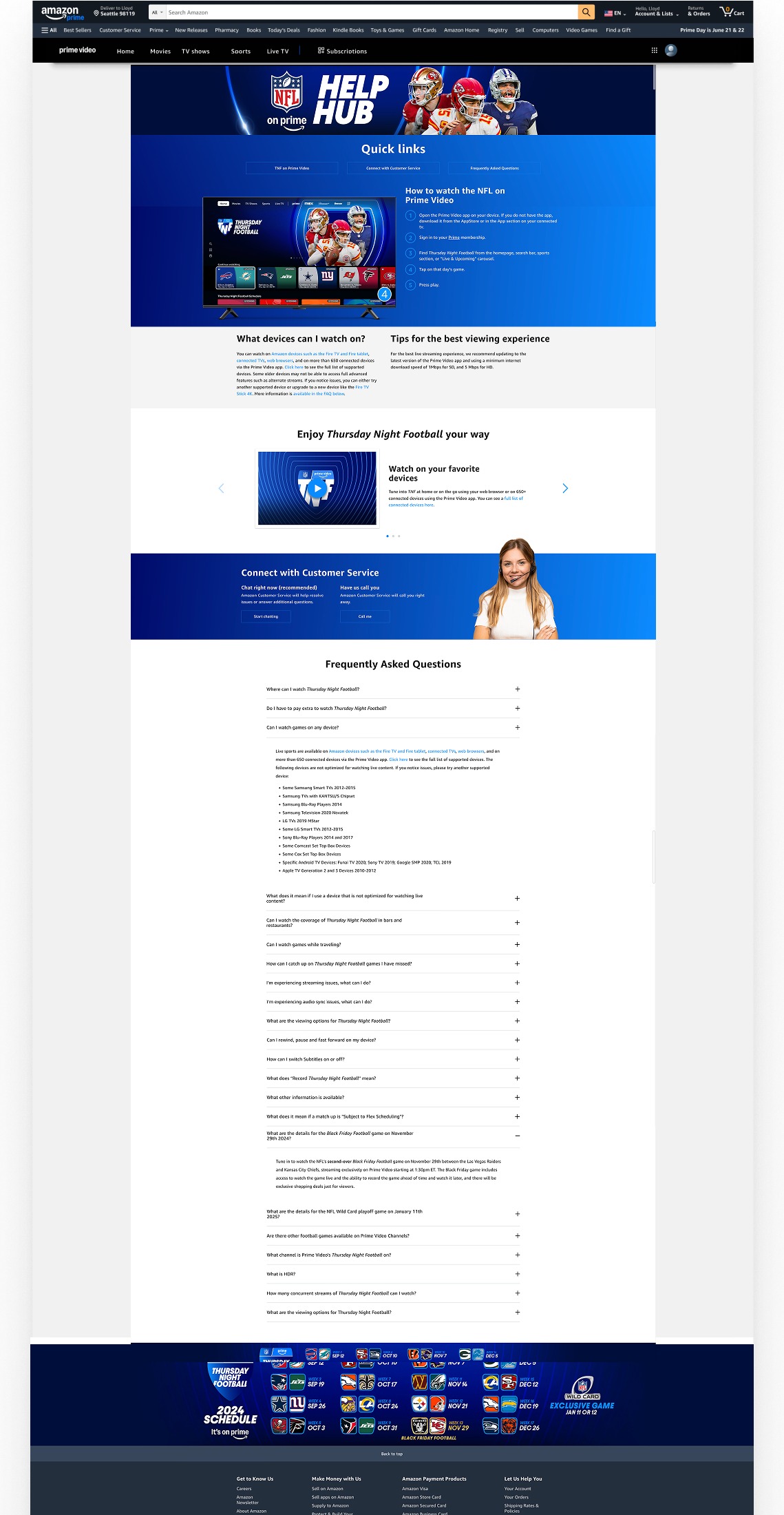 Before: full help hub page dense with repeated elements